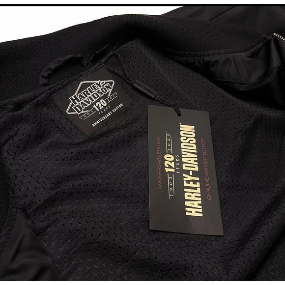 Harley-Davidson Mens 2XL 120th Anniversary Casual Moto Jacket - Black 97555-23VM - Picture 5 of 16